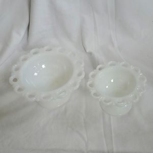 Anchor Hocking milkglass candy dishes